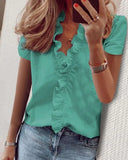 Women's Tops Ruffle Trim Designer 2-5XL Fashion T-Shirts (Plus Size)