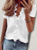 Women's Tops Ruffle Trim Designer 2-5XL Fashion T-Shirts (Plus Size)