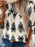 Women's Tops V-Neck Blouse 3-5XL Fashion Designer T-Shirts (Plus Size)