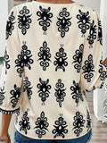 Women's Tops V-Neck Blouse 3-5XL Fashion Designer T-Shirts (Plus Size)