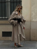 Women's Trench Coat S-L Asymmetric Scarf Tops Fashion Designer Jackets-Women's Fashion Designer Jackets-International Women's Clothing