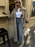 Women's Trench Coat S-L Asymmetric Scarf Tops Fashion Designer Jackets-Women's Fashion Designer Jackets-International Women's Clothing