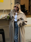 Women's Trench Coat S-L Asymmetric Scarf Tops Fashion Designer Jackets-Women's Fashion Designer Jackets-International Women's Clothing