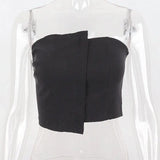 Women's Tube Irregular Fashion Designer Strapless Tops Singlets-Women's Tops Fashion Designer Singlets