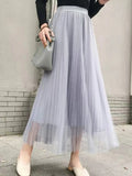 Women's Tulle Mesh Fashion Designer A Line Skirts (Long)-Women's Fashion Designer Plus Size Skirts-Women&#x27;s fashion designer plus size clothes