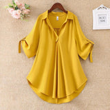 Women's Tunic Button Sleeve Fashion Designer T-Shirts (Plus Size)