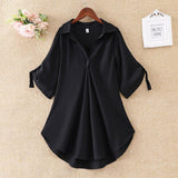 Women's Tunic Button Sleeve Fashion Designer T-Shirts (Plus Size)