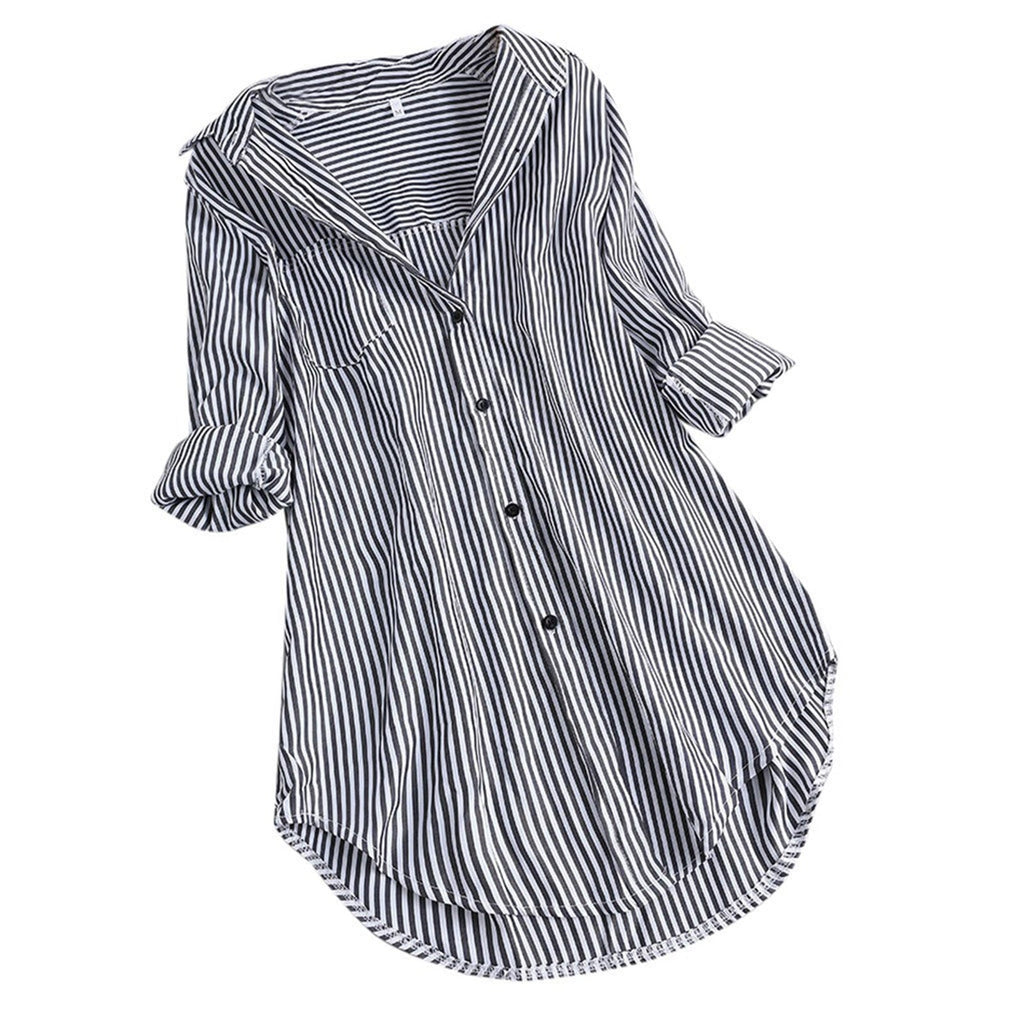 Women's Tunic Button Sleeve Fashion Designer T-Shirts (Plus Size ...