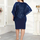 Women's Tunic Fashion Designer 2-5XL Bodycon Midi Dresses (Plus Size)