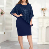 Women's Tunic Fashion Designer 2-5XL Bodycon Midi Dresses (Plus Size)
