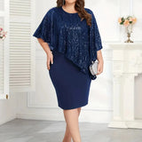 Women's Tunic Fashion Designer 2-5XL Bodycon Midi Dresses (Plus Size)