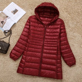 Women's Ultra Lightweight L-8XL Purple Designer Puffer Jackets (Plus Size)
