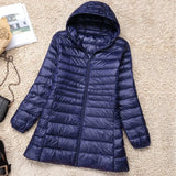 Women's Ultra Lightweight L-8XL Purple Designer Puffer Jackets (Plus Size)