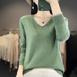 Women's V Neck Merino Wool Knitted Fashion Designer Cardigans