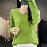 Women's V Neck Merino Wool Knitted Fashion Designer Cardigans