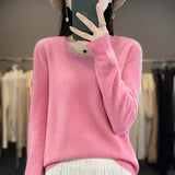 Women's V Neck Merino Wool Knitted Fashion Designer Cardigans