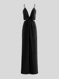 Women's V-Neck Plunge Ruffles Fashion Designer Jumpsuits-Women's Fashion Designer Rompers / Jumpsuits