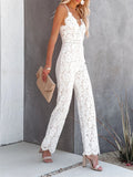 Women's V Neck Rompers Fashion Designer Lace Jumpsuits