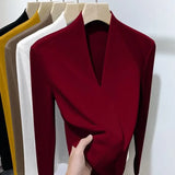 Women's V-Neck Velvet  Fashion Designer Pullovers L-4XL Cardigans (Plus Size)