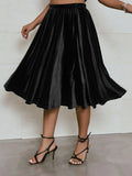 Women's Velvet A-Line Fashion Designer 2-5XL Short Skirts (Plus Size)