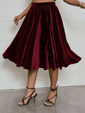 Women's Velvet A-Line Fashion Designer 2-5XL Short Skirts (Plus Size)