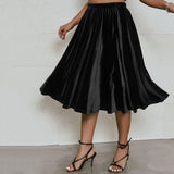 Women's Velvet A-Line Fashion Designer 2-5XL Short Skirts (Plus Size)