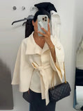 Women's Vintage Cape Fashion Designer Single Breasted S-L Jackets