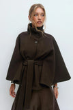 Women's Vintage Cape Fashion Designer Single Breasted S-L Jackets