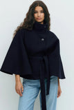 Women's Vintage Cape Fashion Designer Single Breasted S-L Jackets