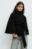 Women's Vintage Cape Fashion Designer Single Breasted S-L Jackets