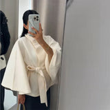 Women's Vintage Cape Fashion Designer Single Breasted S-L Jackets