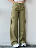Women's Vintage Cargo Fashion Designer 2-3XL Pants (Plus Size)-Women's Fashion Designer Plus Size Leggings / Pants-Light Green-Women&#x27;s fashion designer plus size clothes