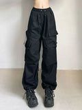 Women's Wide Leg Fashion Designer Women's Parachute Cargo Pants