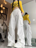 Women's Wide Leg Fashion M-L Designer Cargo High Waist Pants