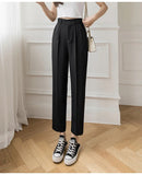 Women's Wide Leg Fashion S-2XL Designer Harem High Waist Pants-Women's Fashion Designer Leggings / Pants-black-Women&#x27;s fashion designer plus size clothes
