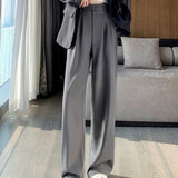 Women's Wide Leg Suit Fashion Designer High Waist Pants