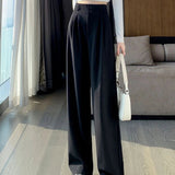 Women's Wide Leg Suit Fashion Designer High Waist Pants