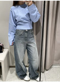 Women's Wide Sleeve Fashion Designer Crop Tops Knitted Cardigans-Women's Fashion Designer Jerseys Tops