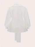 Women's Wrap Fashion 1-5XL Designer Blouse Long-Sleeve Tops (Plus Size)