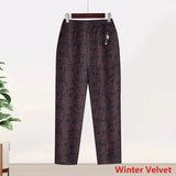 Women's XL-8XL Fashion Designer High Waist Velvet Pants (Plus Size)-Women's Fashion Designer Plus Size Leggings / Pants