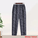 Women's XL-8XL Fashion Designer High Waist Velvet Pants (Plus Size)-Women's Fashion Designer Plus Size Leggings / Pants