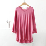 Women's XL-8XL O Neck Tops Fashion Designer Ruffle T-Shirts (Plus Size)