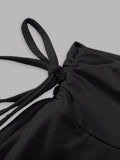 Women's XS-2XL Drawstring Ruffled Fashion Designer Mini Skirts (Short)