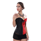 Women's Zip Up Corsets Tops Fashion Designer Lace Singlets (Plus Size)