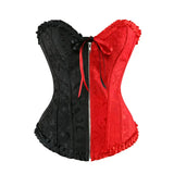 Women's Zip Up Corsets Tops Fashion Designer Lace Singlets (Plus Size)