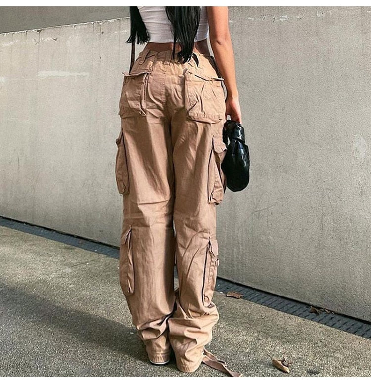 Women's Cargo Fashion Wide Leg Fashion Designer Pants