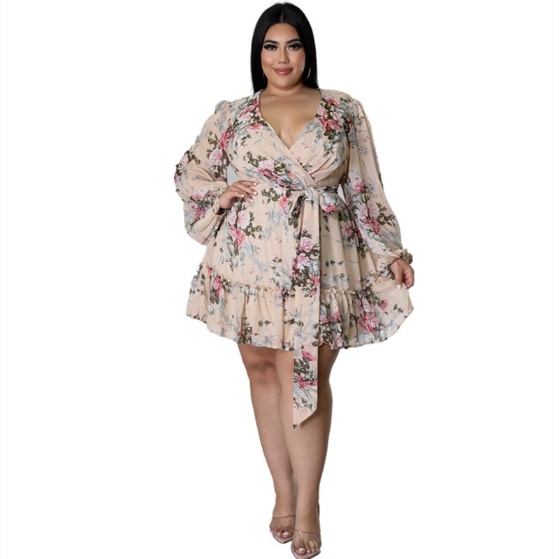 Women's Fashion Designer Sexy Lace Vestidos Short Dresses (Plus Size)