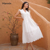 Women's Hollow Out Fashion Designer Casual A-Line Dresses (Midi)-Women's Fashion Designer Dresses