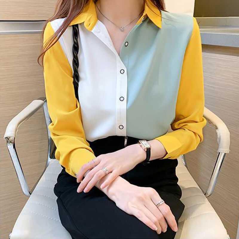 Women's Multi Colored Fashion Designer Long-Sleeve Tops (Plus Size)