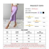 Women's Office Fashion Designer Satin Skirts (Midi)-Women's Fashion Designer Skirts